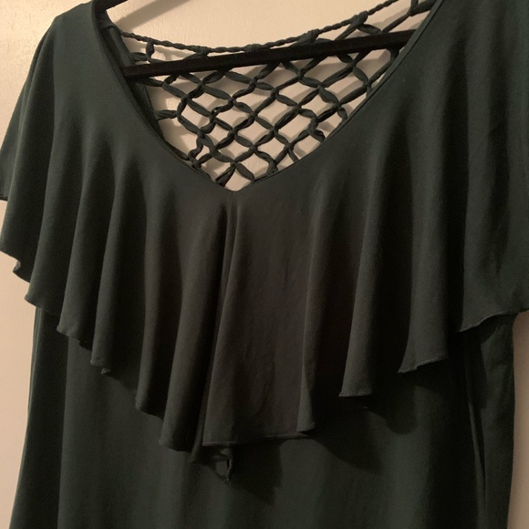 Forest Green Blouse - Picture 2 of 3
